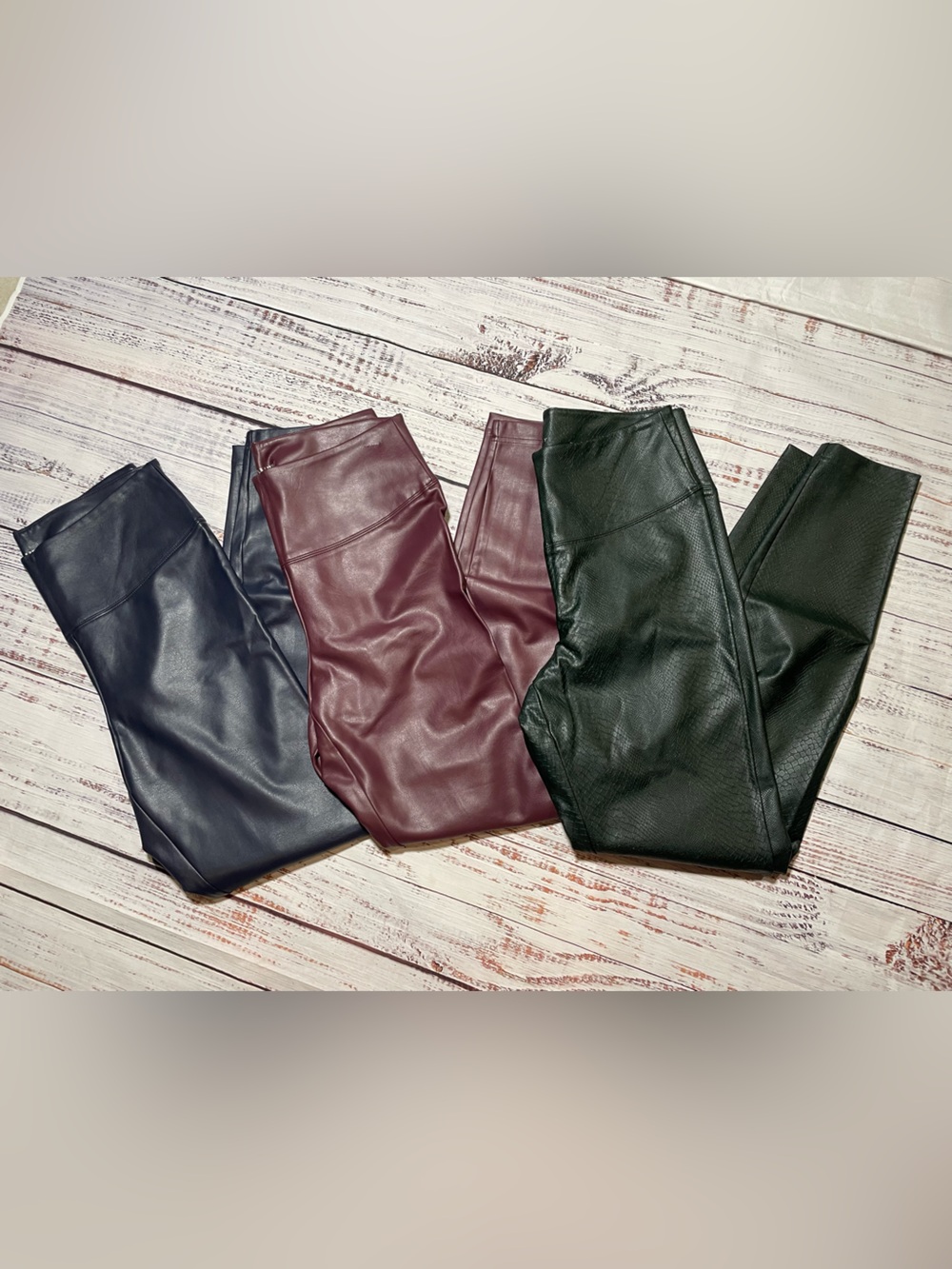 Set of 3 White House Black Market Runway Leggings. Size 10